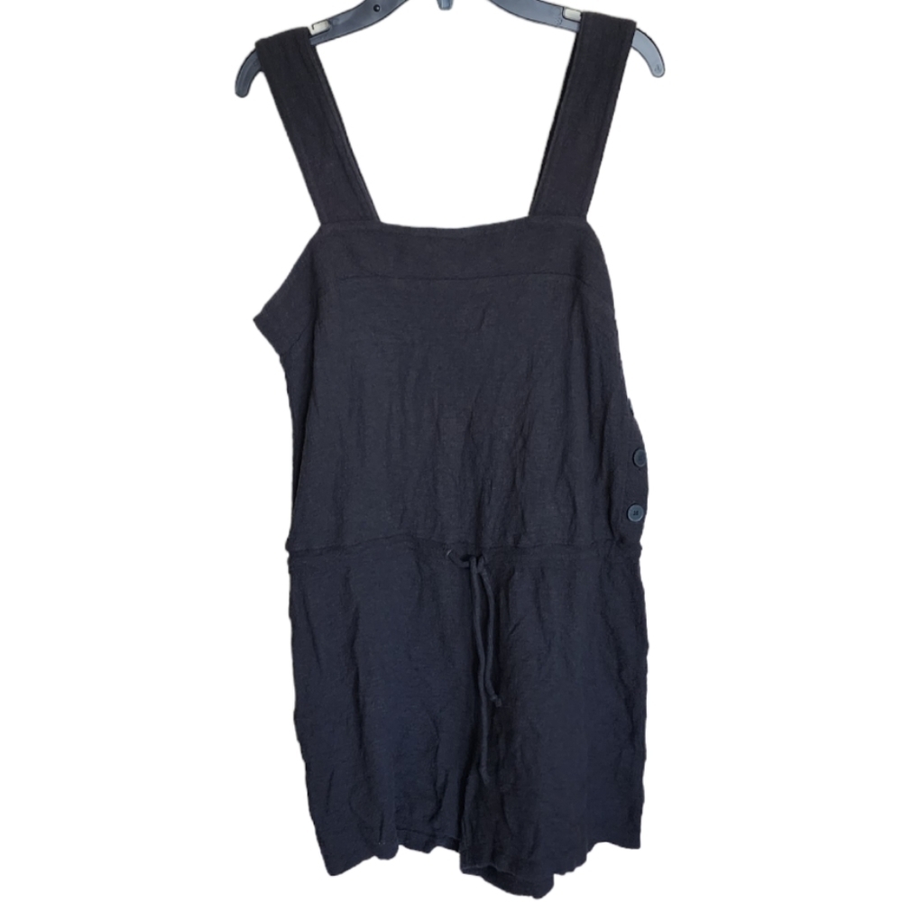 Madewell Side-Button Drawstring Romper G6164 - image 5